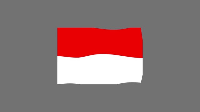 Indonesia Flag Vector Illustration, National Symbol of Southeast Asia