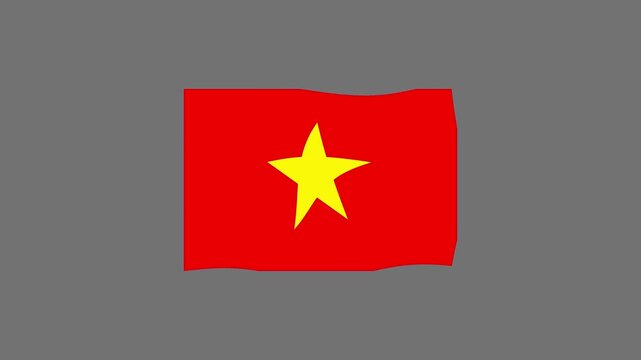 Vietnam Flag Vector Illustration, National Symbol of Southeast Asia