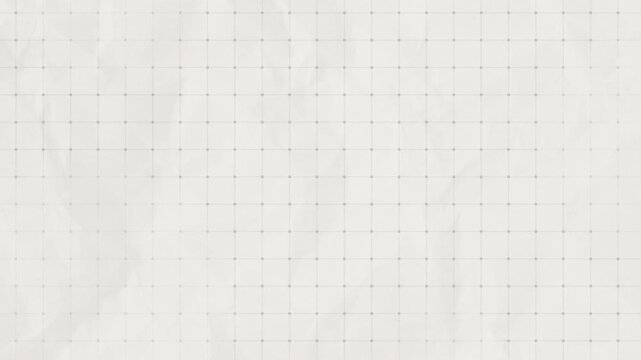 Animated stop-motion grid paper background with subtle texture and square pattern. Minimal neutral backdrop with copy space for presentations, titles, educational content and graphic design