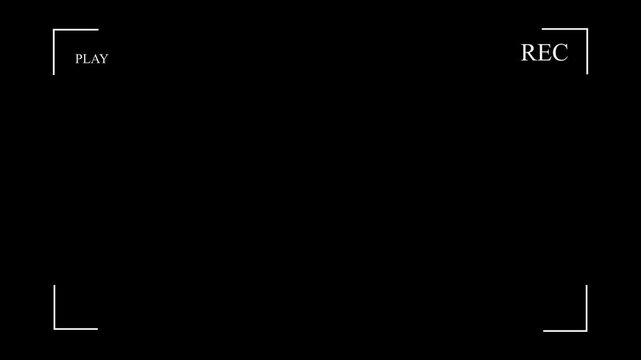 4K animation digital camera recording interface overlay against green screen background.