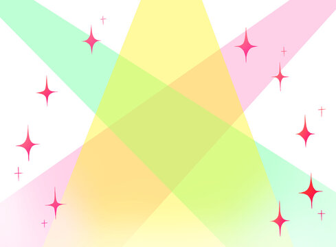 三色のライト　黄色　キラキラ