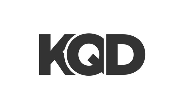 KQD logo design template with strong and modern bold text. Initial based vector logotype featuring simple and minimal typography. Trendy company identity.