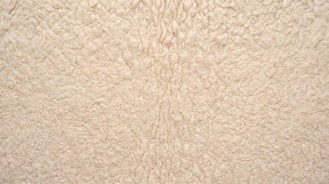 Soft Beige Sherpa Wool Fabric Texture Background