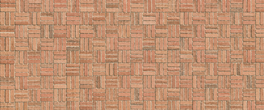 Terracotta woven brick pattern warm geometric wall texture