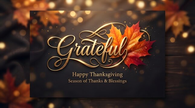 Grateful thanksgiving greeting card