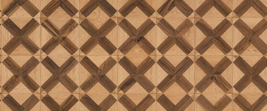 Walnut diamond lattice panel geometric wooden wall texture