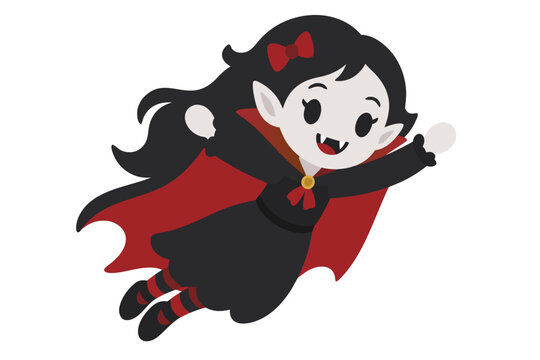 vampire girl vector illustration