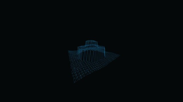 3D Spatial Data Reconstruction with Dynamic Wireframe Terrain Mapping