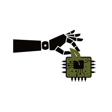 Hand holding a green credit card near a card reader for payment isolated on transparent background