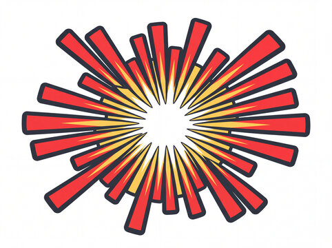 Dynamic Comic Style Speed Burst Radial Explosion Graphic