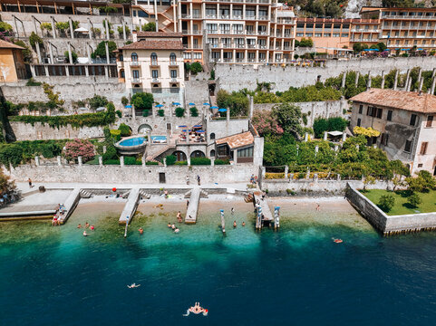 Charming lakeside town on Lake Garda in Italy
