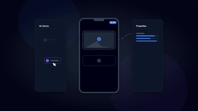 Mobile App UI UX Design Drag and Drop Builder Prototype