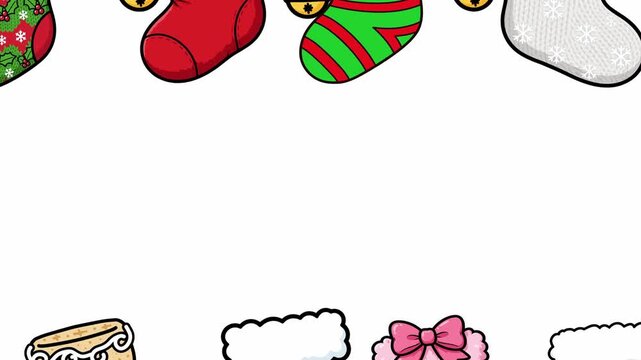 christmas socks and mistletoe