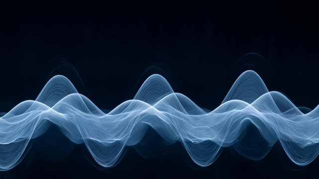 abstract wave patterns in slow motion on dark background for visual effects