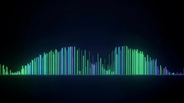 colorful sound wave visualization in dark background for audio and music projects