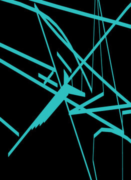 abstract art black  background blue line artwork print pattern 