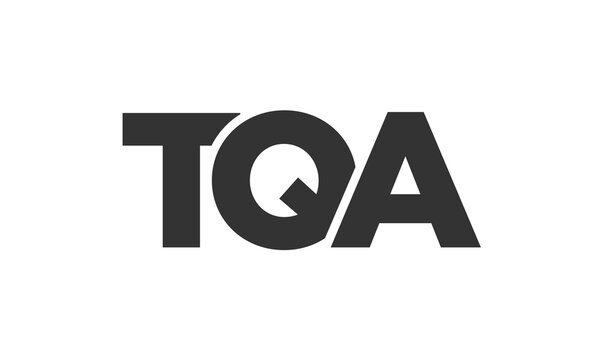 TQA logo design template with strong and modern bold text. Initial based vector logotype featuring simple and minimal typography. Trendy company identity.
