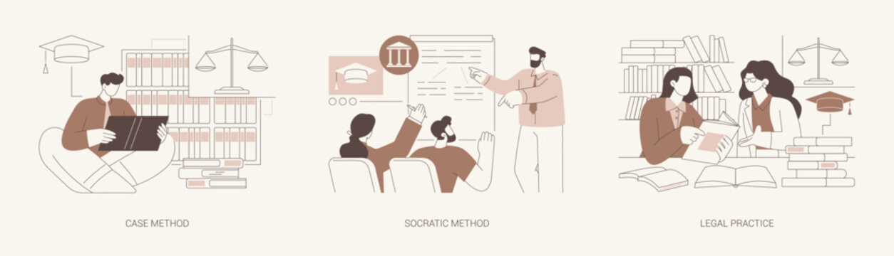 Juris Doctor isolated cartoon vector illustrations se