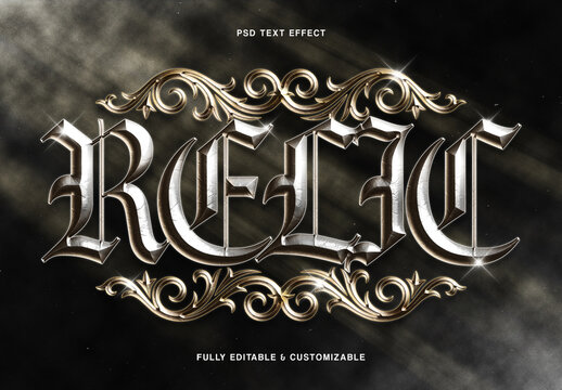 Gothic Silver Text Effect