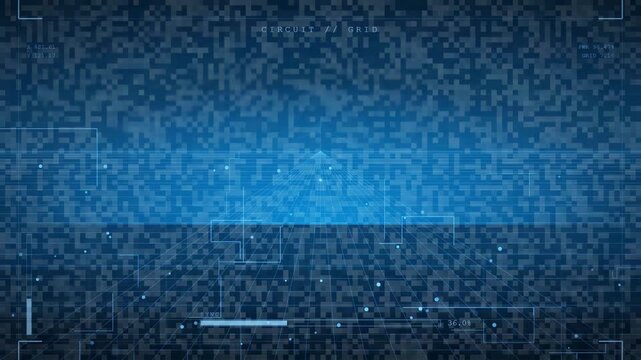 Abstract Digital Glitch Background with Shifting Neon Colors and Pixelated Noise Texture