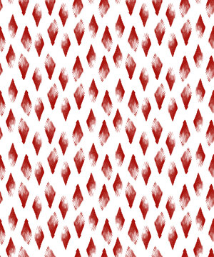  geometric diamond shaped red  and white colour print pattern background 