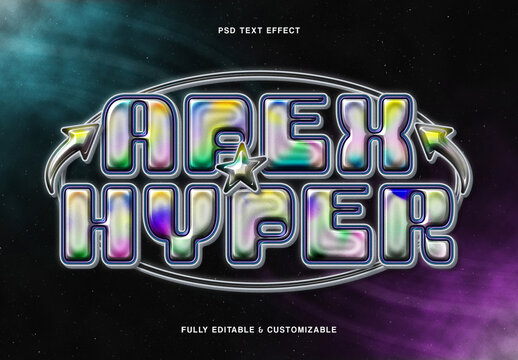 Futuristic Chrome Text Effect