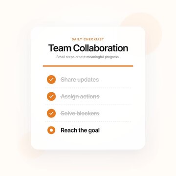 Team Collaboration Checklist Progress Animation