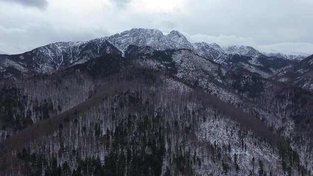 Winter fresh snow over Zakopane