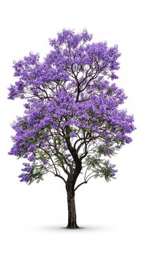 Vibrant Jacaranda tree with a full canopy of delicate purple blossoms