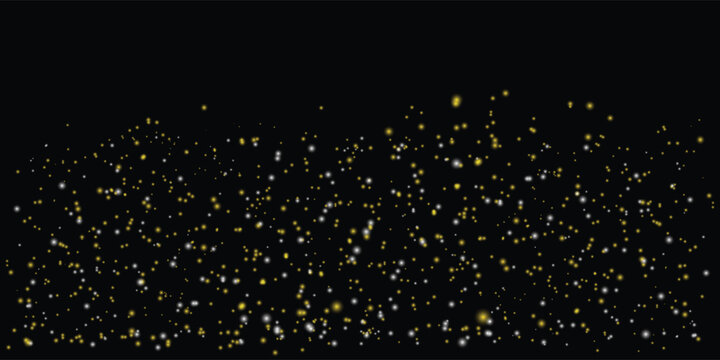 Abstract background featuring a cluster of golden glowing particles floating against a dark black backdrop