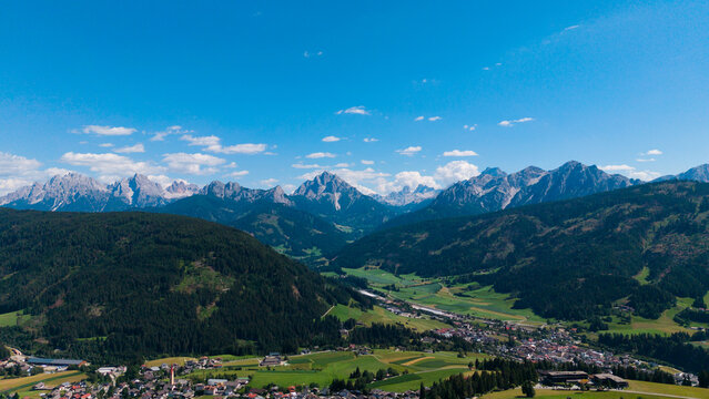 Mountain landscape in the Alps near Panchina di Adriana, Dolomites, Italy