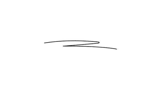 Hand Drawn White Scribble Line Animation on white Background, Sketch Stroke, Underline and Highlight Motion Graphic Element