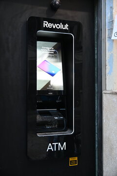 Modern Black Revolut ATM with Corporate Logo