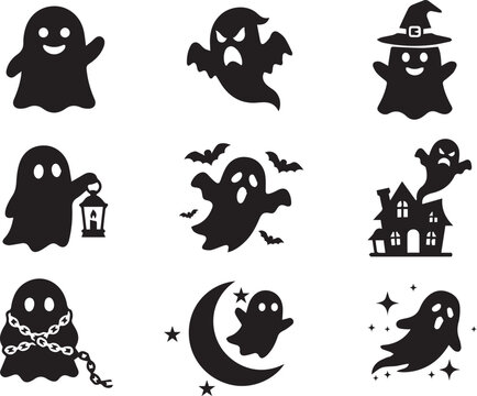 Halloween Ghost Icon Bundle