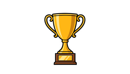 Fototapeta premium gold cup isolated on white background