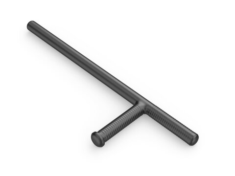 Police baton on white background