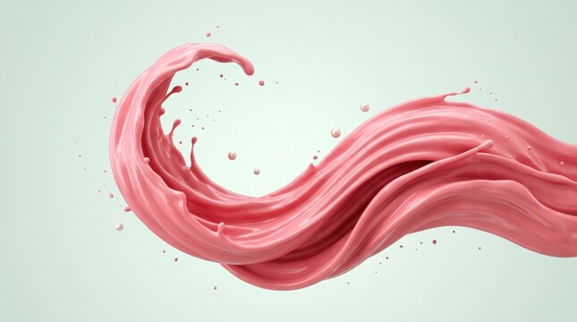 Vibrant pink liquid wave motion background for creative design projects