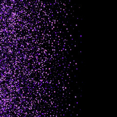 Obraz premium Purple glowing stars scattered on a black background festive sparkle vector illustration. eps 10