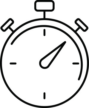 Stopwatch timer chronograph time measurement outline icon with stopwatch chronograph measurement countdown