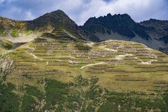 avalanche protection in the tyrolian alps after avalanche desaster in 1999