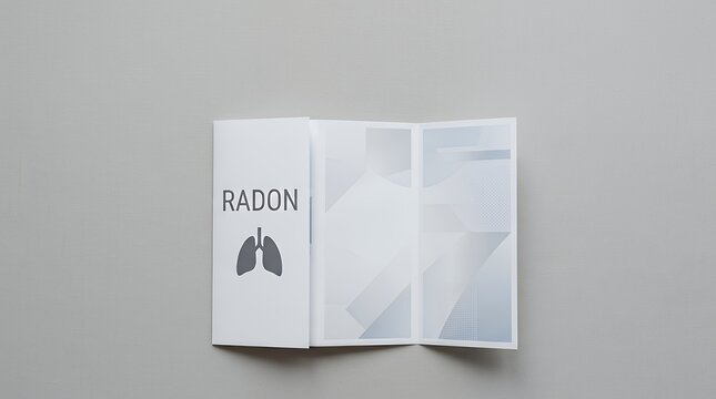 Indoor Air Quality Trifold Brochure Closed Cover with Lung Symbol for Public Health Safety