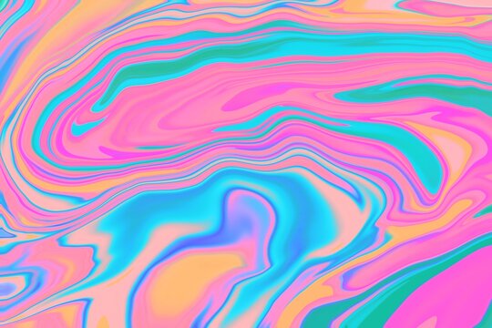 Vibrant pastel liquid marble abstract background texture