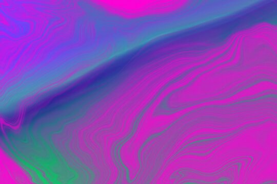 Abstract neon fluid waves in pink purple and turquoise