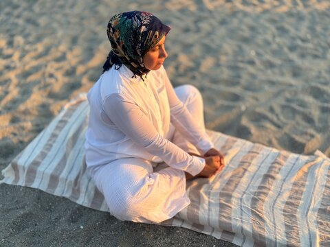 Meditating on the Beach