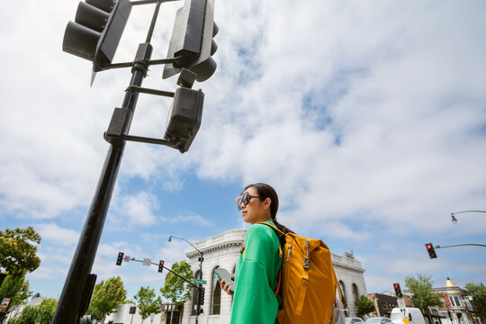 Pedestrian Traffic Signal City Sky
