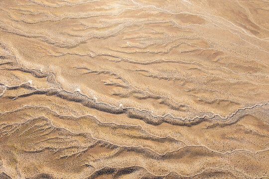 Abstract salt patterns in the Atacama Desert landscape