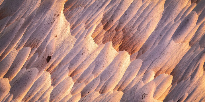 Eroded pumice formations at Campo de Piedra Pomez