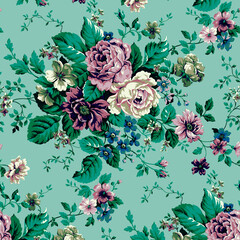 beautiful seamless pattern with roses