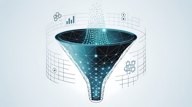colorful sales funnel vector background with copy space 