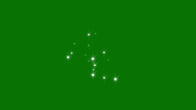 glowing fairy sparkle line burst, fairy dust wand glitter stars trail transition on green screen glitter sparkle shine stars trail burst, white twinkling particles animation 4k.